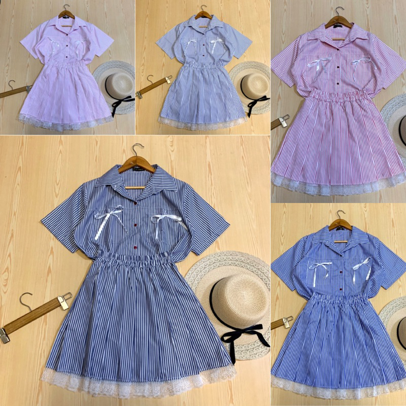 LILY ชุดเซ็ต 2 ชิ้น[เสื้อ+กางเกงกระโปรงจีบรอบ] ผ้าคอตตอลพิมพ์ลายนุ่มใส่สบาย งานดี ผ้าดี คัดติ้งเป๊ะค่า