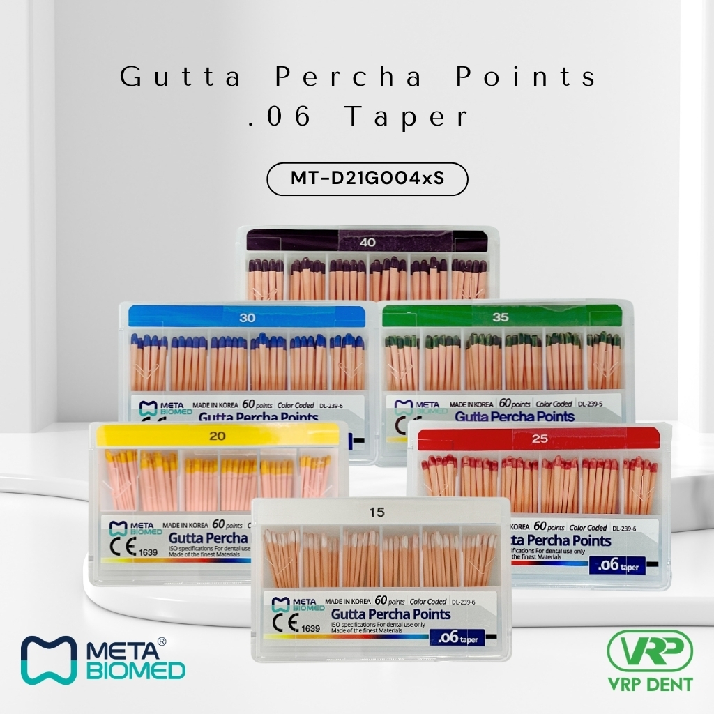Gutta Percha Points 0.06 Taper 60 points MT-D21G004XS