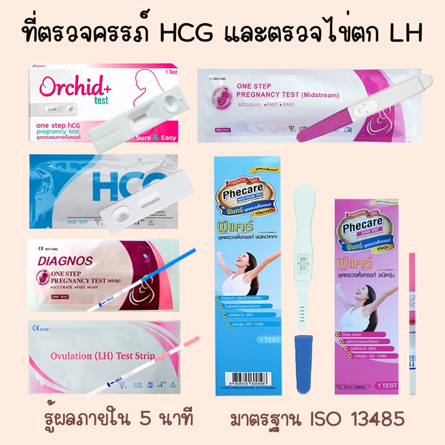 👨‍👩‍👦 ที่ตรวจตั้งครรภ์ ชุดตรวจตั้งครรภ์ HCG ที่ตรวจครรภ์ ตรวจท้อง และ ที่ตรวจไข่ตก LH ไม่ระบุชื่อสินค้าบนหน้ากล่อง