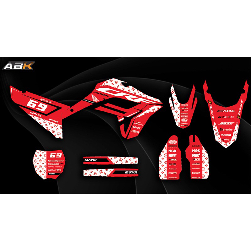 สติกเกอร์ CRF300L CRF-300L ลาย Red Repsol Luxury Edition
