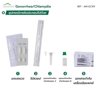 ชุดตรวจโรคหนองในแท้ และหนองในเทียม Gonorrhea/Chlamydia Combo Rapid Test Kit