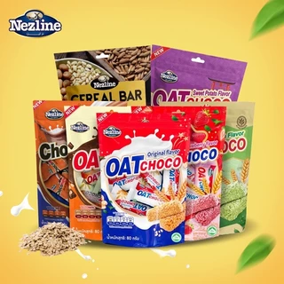 Nezline Oat choco ห่อเล็ก มี 7 รสชาติ ปริมาณ 80 กรัม เหมาะกับคนรักสุขภาพ อร่อย ครบรส ธัชพืช ซีเรียล ขนมข้าวโอ๊ตสุดอร่อย