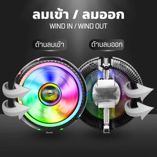 YOUDA พัดลมระบายความร้อน LED RGB 3PIN รับประกัน 1ปี พัดลมคอมพิวเตอร์ 7ใบพัด พัดลมเมนบอร์ด YD-CPL27 พัดลมคอมพิวเตอร์ CPU
