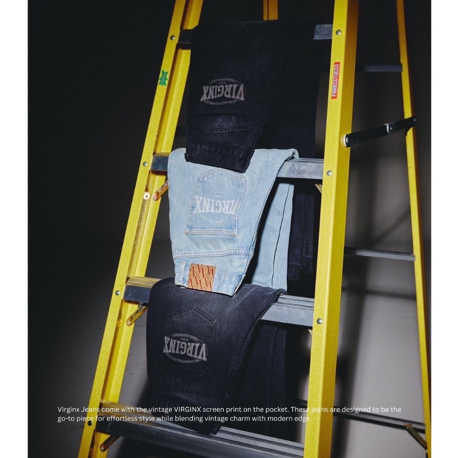 OG Jeans in Mid Blue and Black