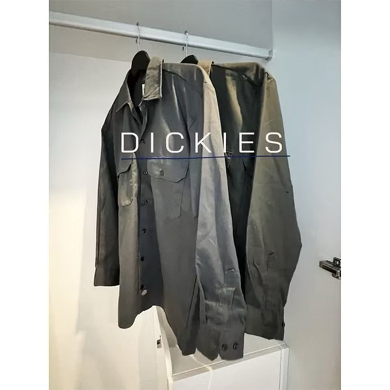 ✅มือสอง ไม่เคยใช้งาน ของแท้ เสื้อเชิ้ตยี่ห้อDICKIES เสื้อเชิ้ตแขนยาว Dickies work Shirt