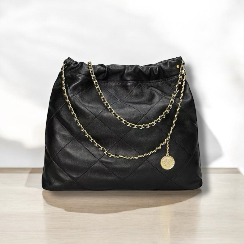 Oscar 35cm กระเป๋าหนังแกะแท้ทั้งใบ แถมฟรีใบเล็ก1ใบ  ช็อปปิ้งแบคแบรนด์Lovera