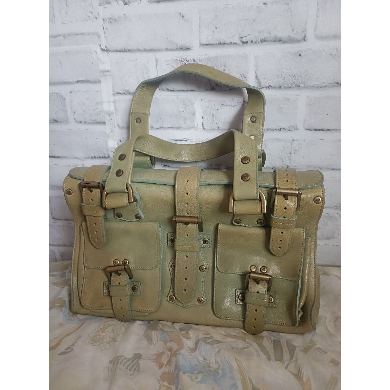 Used Mulberry Roxanne Green Leather Authentic มัลเบอร์รี่ มือสอง ของแท้ ขายตามสภาพ