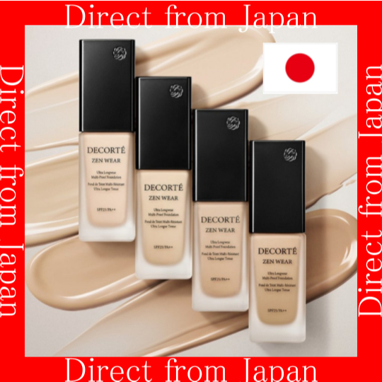【ส่งตรงจากญี่ปุ่น】DECORTÉ Zen Wear Fluid | รองพื้นปกปิดยาวนาน 24 ชม.|สีธรรมชาติ