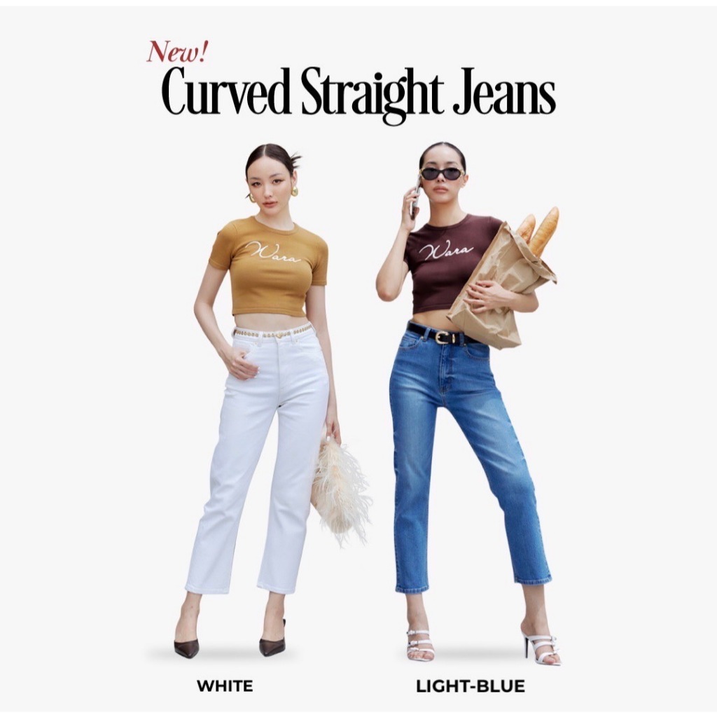 Wara Curved STRAIGHT jeans - JT01 , JT02