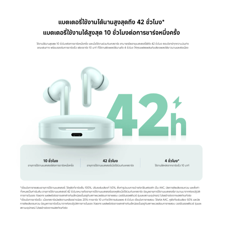 (NEW) Xiaomi Redmi Buds 6 Wireless Bluetooth Earphone หูฟังบลูทูธไร้สาย ระบบเสียงพื้นที่อิสระ ลดเสียงรบกวนได้ลึก