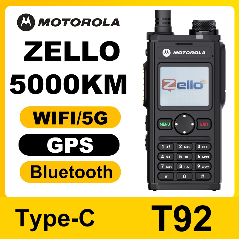 Motorola Zello T92 5000mAH 5000KM SIM Network Radio GPS 4G Wifi Internet Global Inter