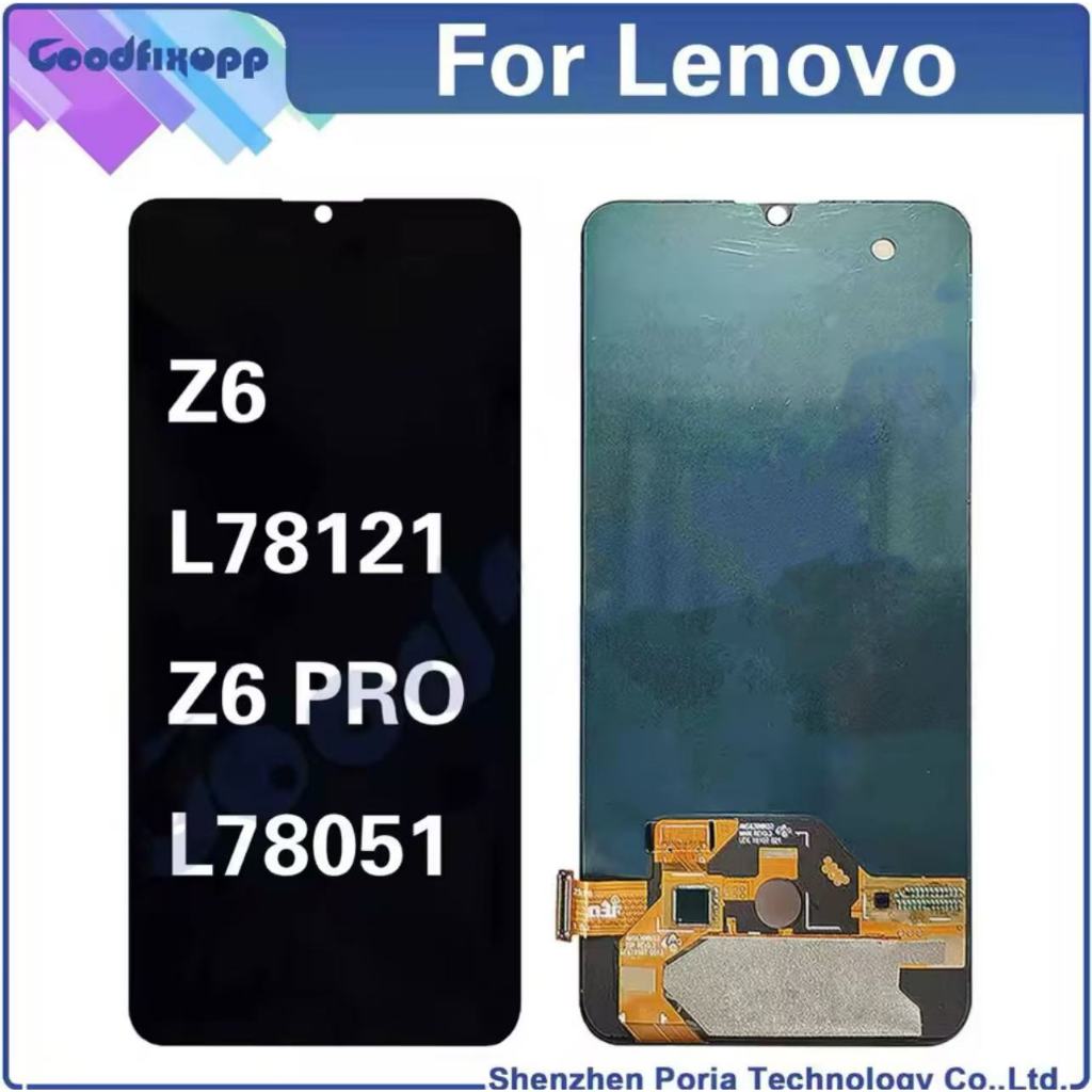 หน้าจอ AMOLED ต้นฉบับ 6.39 สำหรับ Lenovo Z6 Pro Z6Pro L78051 จอแสดงผล LCD L78121 + เปลี่ยนการประกอบด