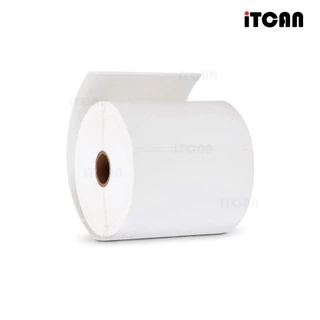 iTCAN สติ๊กเกอร์บาร์โค้ด 100x150 mm 500แผ่น 10ม้วน กระดาษความร้อน ไม่ใช้หมึก Thermal paper ใบปะหน้า