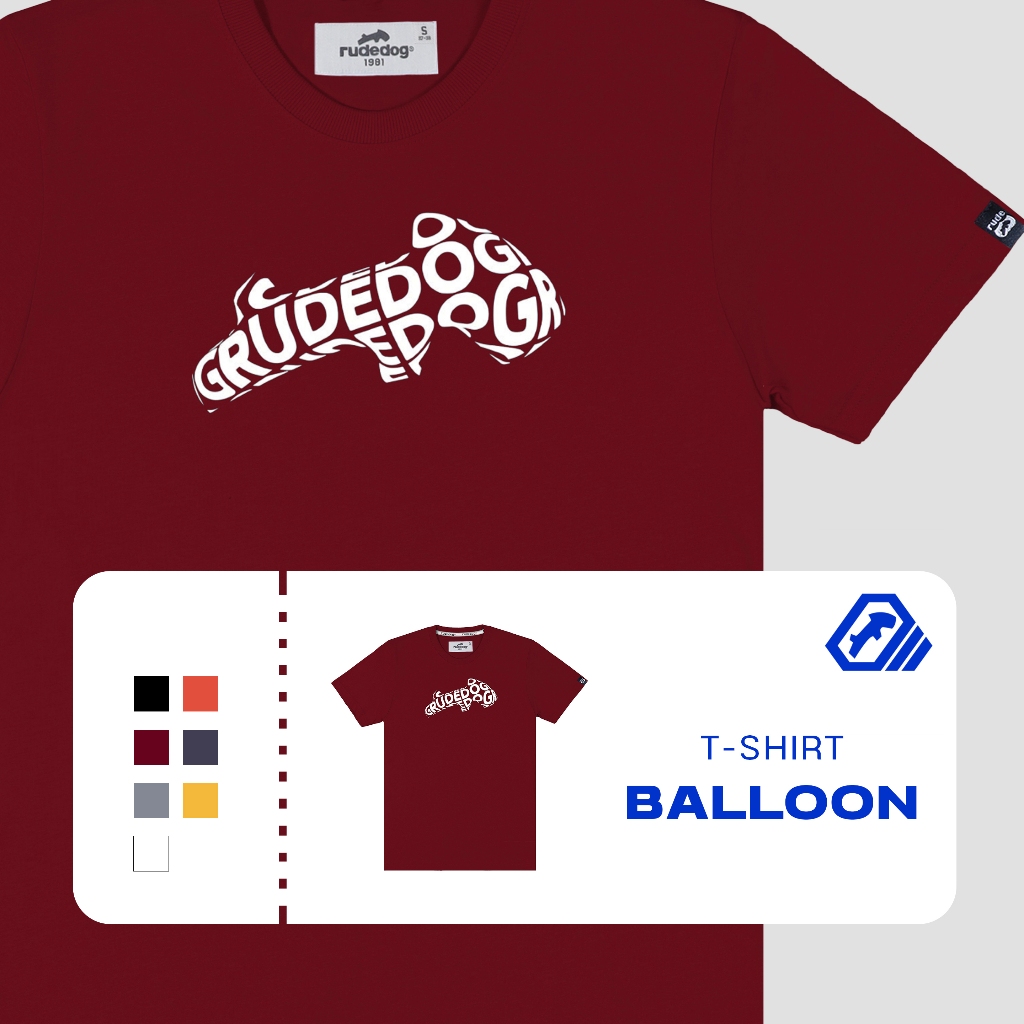 เสื้อยืด แบรนด์ RUDEDOG นุ่มตัวท็อป รุ่น BALLOON