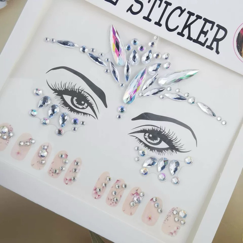 Unicrony•สติ๊กเกอร์ 3 D ส่งด่วนจากไทย Sticker เพชร ใช้สำหรับแต่งหน้า หลายสไตล์ สติ๊กเกอร์เพชรพลอย ศิลปะการแต่งหน้า - รูปที่ 7