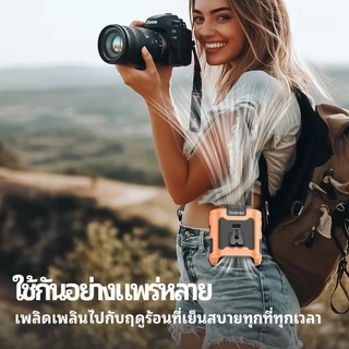 Orashare K50/WF10 พัดลม พัดลมคาดเอว 10000mAh คลิปด้านใน/ภายนอก/แขวนเอว/ตั้งโต๊ะ 5ระดับพร้อมไฟ LED