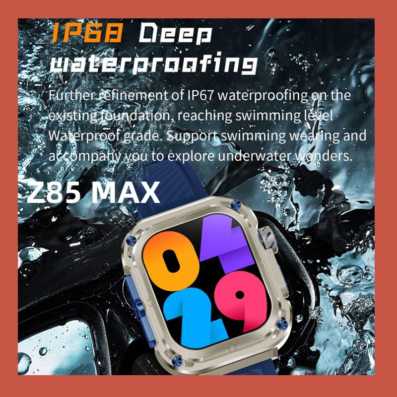ใหม่ นาฬิกาข้อมือสมาร์ทวอทช์ Z85 Max วัดความดันโลหิต สําหรับผู้ชาย ผู้หญิง เหมาะกับการเล่นฟิตเนส Com