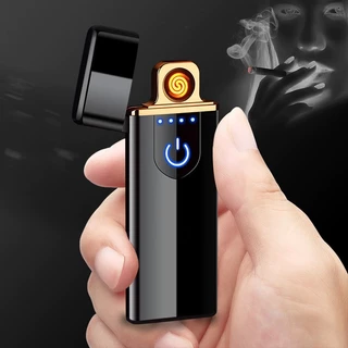 Fin1 ไฟแช็คไฟฟ้า ไฟแช็ค USB High Quality USB Flameless Windproof Lighter No. 2737 - 2741