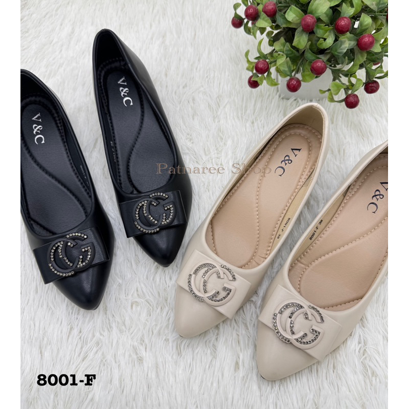 ⭐️พร้อมส่ง⭐️รองเท้าคัชชูทำงาน รุ่น 8001-F ส้นสูง 1.5 นิ้ว หนังนิ่ม หน้ากว้าง ใส่สบาย Size 35-40