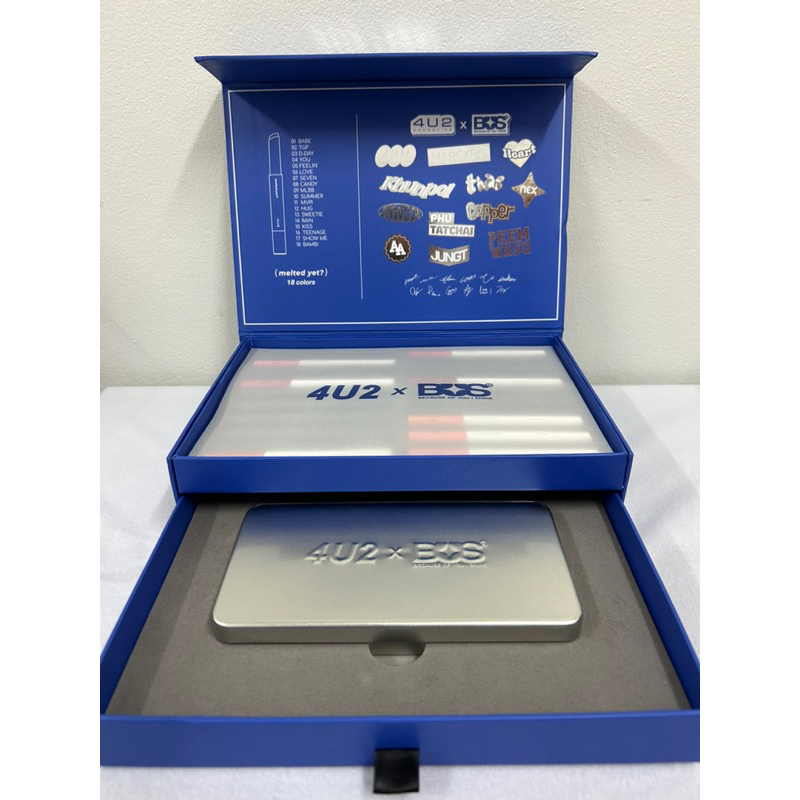 4u2xBUS  box set limited edition ขายแยก(ลิป,การ์ด,กล่องเหล็ก+สติ๊กเกอร์)