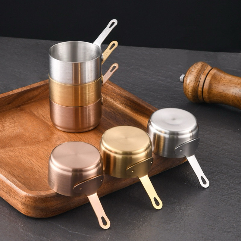 🔥 ส่งจากไทย 🇹🇭 ถ้วยน้ำจิ้มสแตนเลส 304 ถ้วยใส่เมล็ดกาแฟ ถ้วยซอสแบบมีด้ามจับ ขนาด 60ml. และ 100ml. - รูปที่ 3