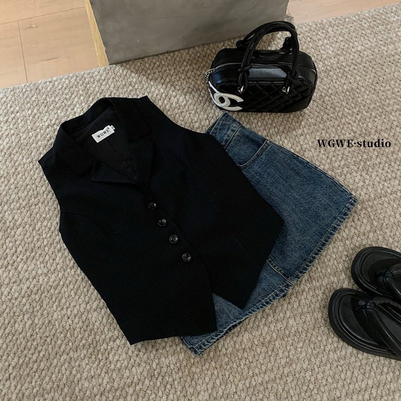 3613# เสื้อ vest แต่งกระดุมเก๋ เนื้อผ้าดี งานสวย มีซับใน TAG:WG.WE 🇰🇷 - รูปที่ 5