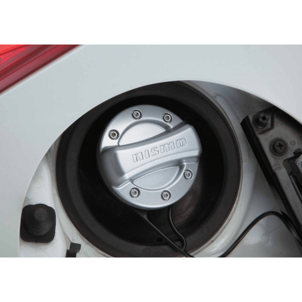 NISMO Fuel Filler Cap Cover ของแท้ ครอบฝาถังน้ำมัน อลูมิเนียมไม่เป็นสนิม มีกาวสองหน้า ติดตั้งง่าย รถยนต์ นิสโม่ นิสสัน
