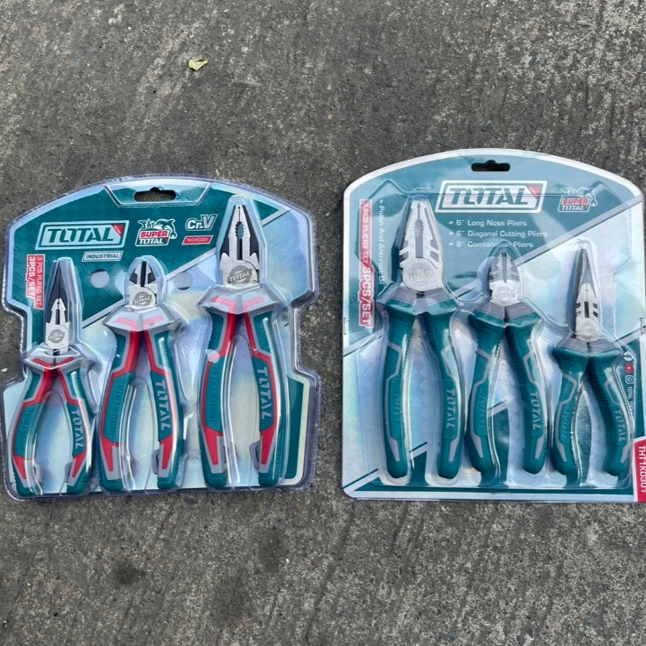 Total คีม  ชุดคีม 3ตัว/ชุด งานเบา/งานหนัก THT1K0301 THT2K0301 THT1K0311 คีมชุด คีมปากจิ้งจก คีมปอกสา