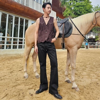 Golden Zebra Jeans กางเกงยีนส์ชายขาม้าเอวสูงสีสนิมเขียว สีดำซุปเปอร์แบล็ค #229GR ฟ้าฟอกด่าง สนิมพ่นด่าง วิสกี้สโนว์