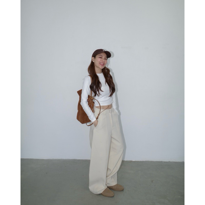 GLAMCLOTHES CARISA TROUSERS กางเกงขายาว เอวสูงทรงสวย