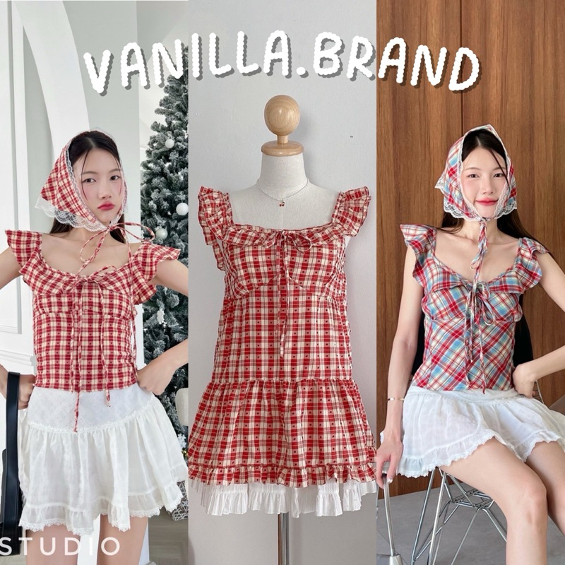 เสื้อสายระบายผูกอก -pdst / VB0369