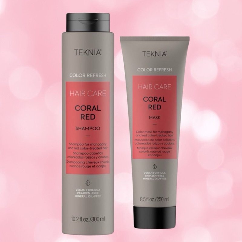 LAKME CORAL RED 250 300 ML.แชมพู และ มาส์ก สำหรับผมทำสีแดง ให้สีแดงสดใส ไม่ซีด