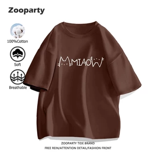 เสื้อยืด เรียบง่ายลูกแมว สไตล์เกาหลี 2025ใหม่ oversize แฟชั่น เสื้อ cotton 100% ผ้านุ่มใส่สบาย(ส่งเร็ว จัดส่งจากไทย)