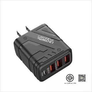 130W ชุดชาร์จเร็ว PD หัวชาร์จ+สายชาร์จ QC 3.0 Quick charging 1PD + 3USB Adapter สําหรับ iP 15 14 13 12 MicroUSB TYPE-C