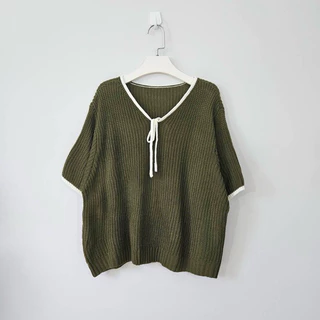A2เสื้อไหมพรมคอวี อก40-54ผ้านิ่มใส่สบาย