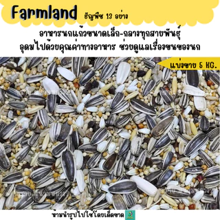 แดง. (5 KG./10 KG.) FARMLAND ธัญพืช 13 ชนิด อาหารนกแก้วขนาดเล็ก-กลาง