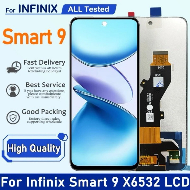 หน้สําหรับาสําหรับจอ สําหรับ Infinix Smart 9X6532 จอแสดงผล LCD Touch Screen Digitizer ASSEMBLY สําหรับ Infinix Smart9