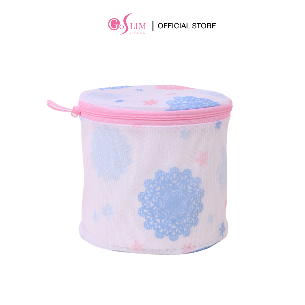 GOSLIM ถุงซักผ้า ถุงซักชุดชั้นใน Underwear Laundry Bag ถุงตาข่าย ทรงกระบอก 15x16 cm [ของขวัญ GIFT]