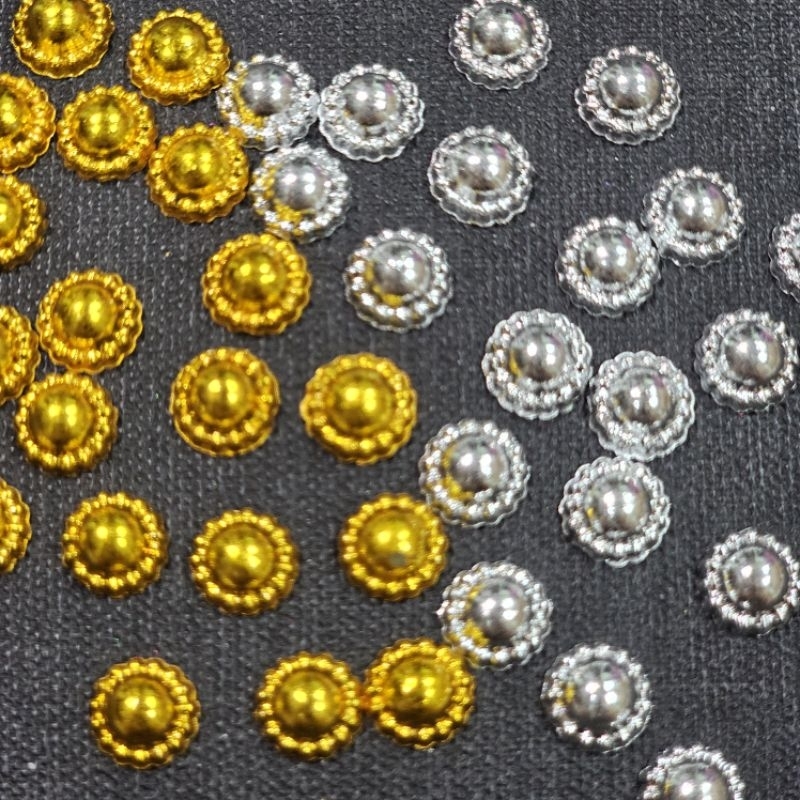 DP13 มุกซีก 7 มิล สีเงินสีทอง 100 ชิ้น