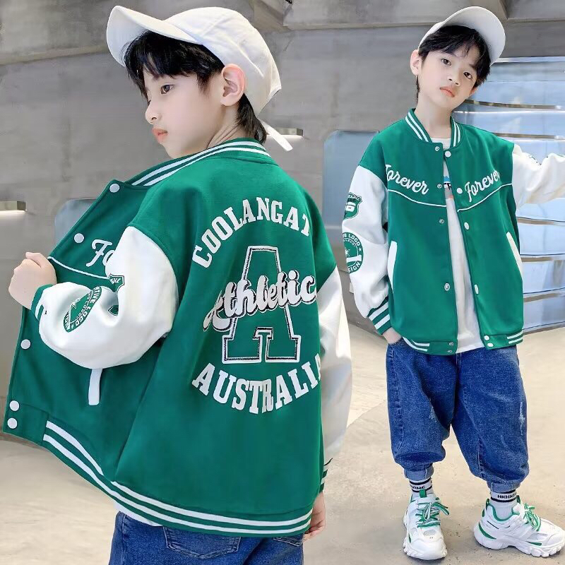 kawaii..พร้อมเสริฟ เสื้อแจ็กเก็ต เสื้อกันหนาวเด็ก ไม่มีฮู้ด(ดำ/เขียว)+มีฮู้ด(สีเทา/น้ำเงิน) อายุ3-14ปี ขนาด110-170