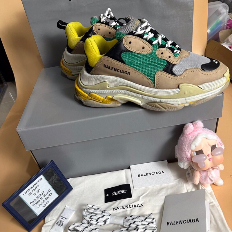 🙏🏻😍Use Like Verynew BALENCIAGA TRIPLE S Sneaker Curry ShopThai🇹🇭 มือ2 Size41 วัดซอฟ 27CM=EU43