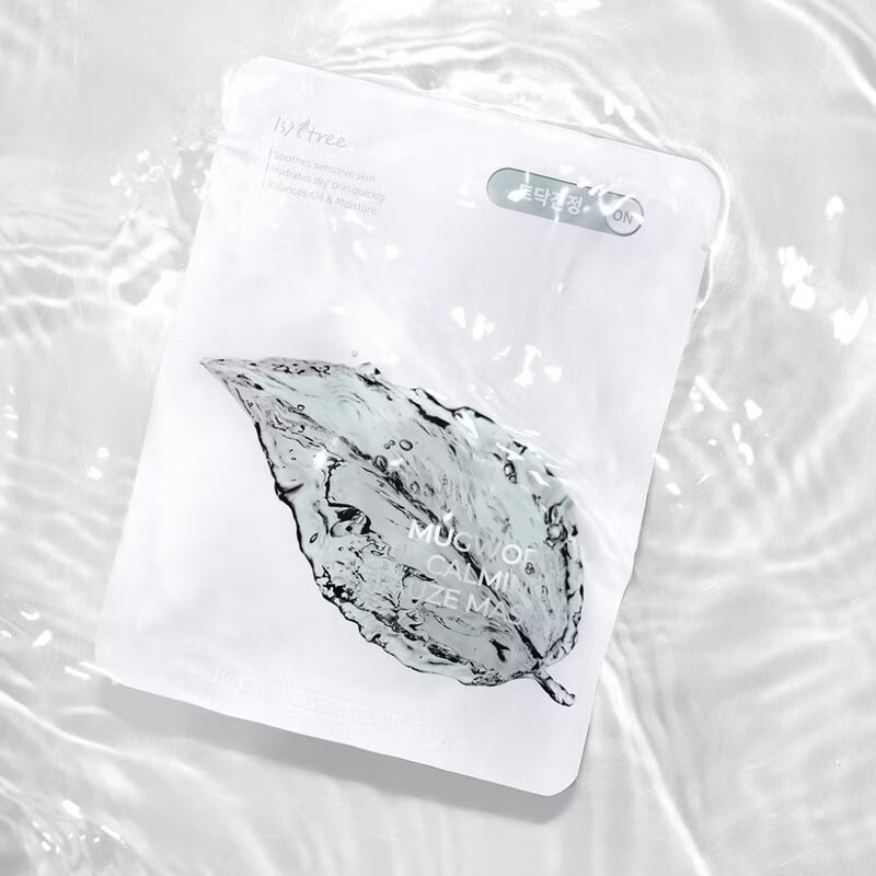[1แผ่น] ISNTREE Mugwort Calming Gauze Mask 23g