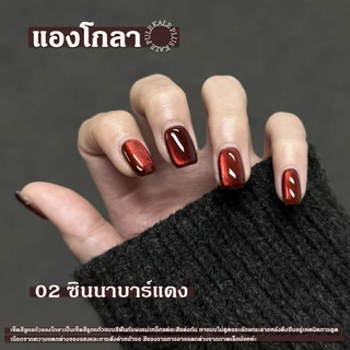 Kale Plus AKLMY-8ml สีทาเล็บลูกแก้ว สีลูกแก้วแองโกลา เซ็ตสีแดงฮิต ผงแม่เหล็กละเอียด สีทาเล็บติดทน
