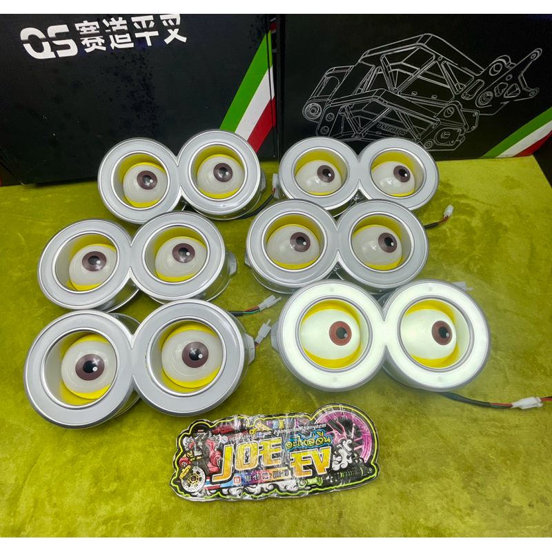 กรอบไฟหน้ามินเนียนไฟ12Vพร้อมส่งในไทย
