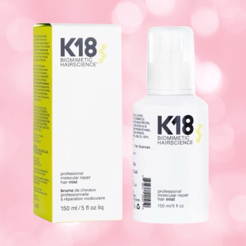 K18 professional molecular repair hair mist 150 ML.สเปรย์ มิส เสริมความแข็งแรงของผม ก่อน ทำเคมี และ หลังทำเคมี