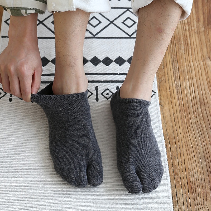 ถุงเท้าแยกนิ้วโป้ง 2นิ้ว ผู้ชาย สำหรับใส่รองเท้าหนีบ ทาบิ  พร้อมส่งในไทย ระบายอากาศดี ใส่บาย สไตล์ญี่ปุ่น - รูปที่ 3