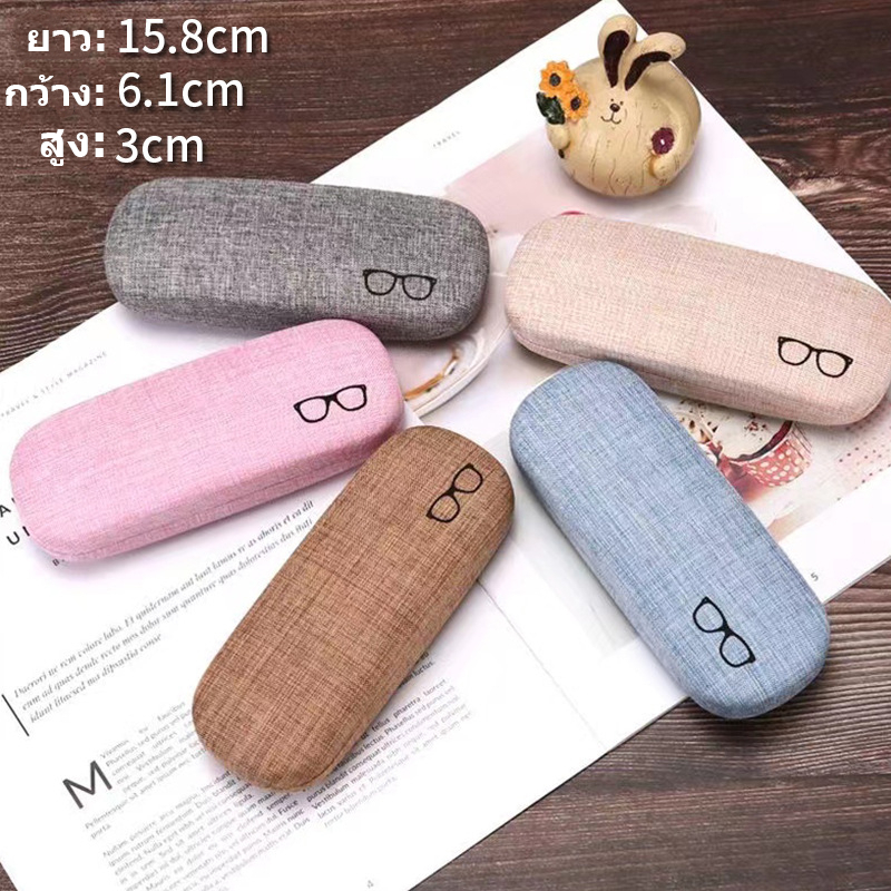 [ส่งจากกทม]แฟชั่นเกาหลีกล่องใส่แว่นตา ผ้าฝ้ายและผ้าลินินเนื้อดี ดีไซน์เรียบง่าย สไตล์เรโทร สำหรับนักเรียน แว่นกันแดดแว่น - รูปที่ 2