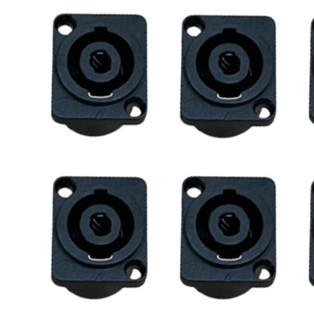 Speakon แจ็คสเป็คคอน สเป็คคอน 4P ตัวเมีย ติดแท่นเหลี่ยม (แพ็ค1-4อัน)