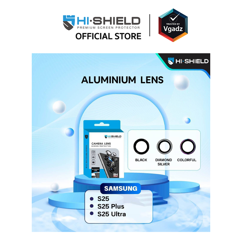 Hishield - กระจกเลนส์กล้องสำหรับ Galaxy S25 Plus / S25 Ultra รุ่น Aluminium Lens