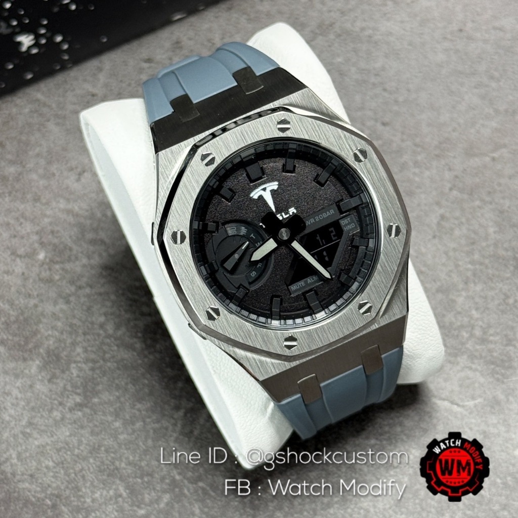 G-Shock Custom Grey Tesla Casioak GA-2100 Model